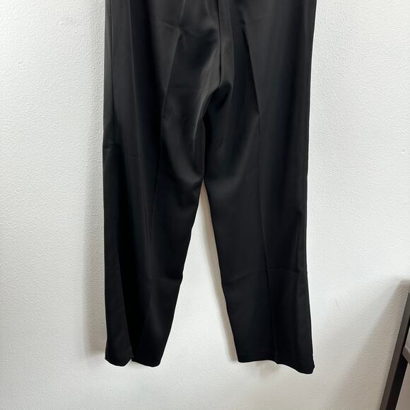 NWOT Quince Stretch Crepe Pleated Wide Leg Pants Black 14 - Picture 6 of 14